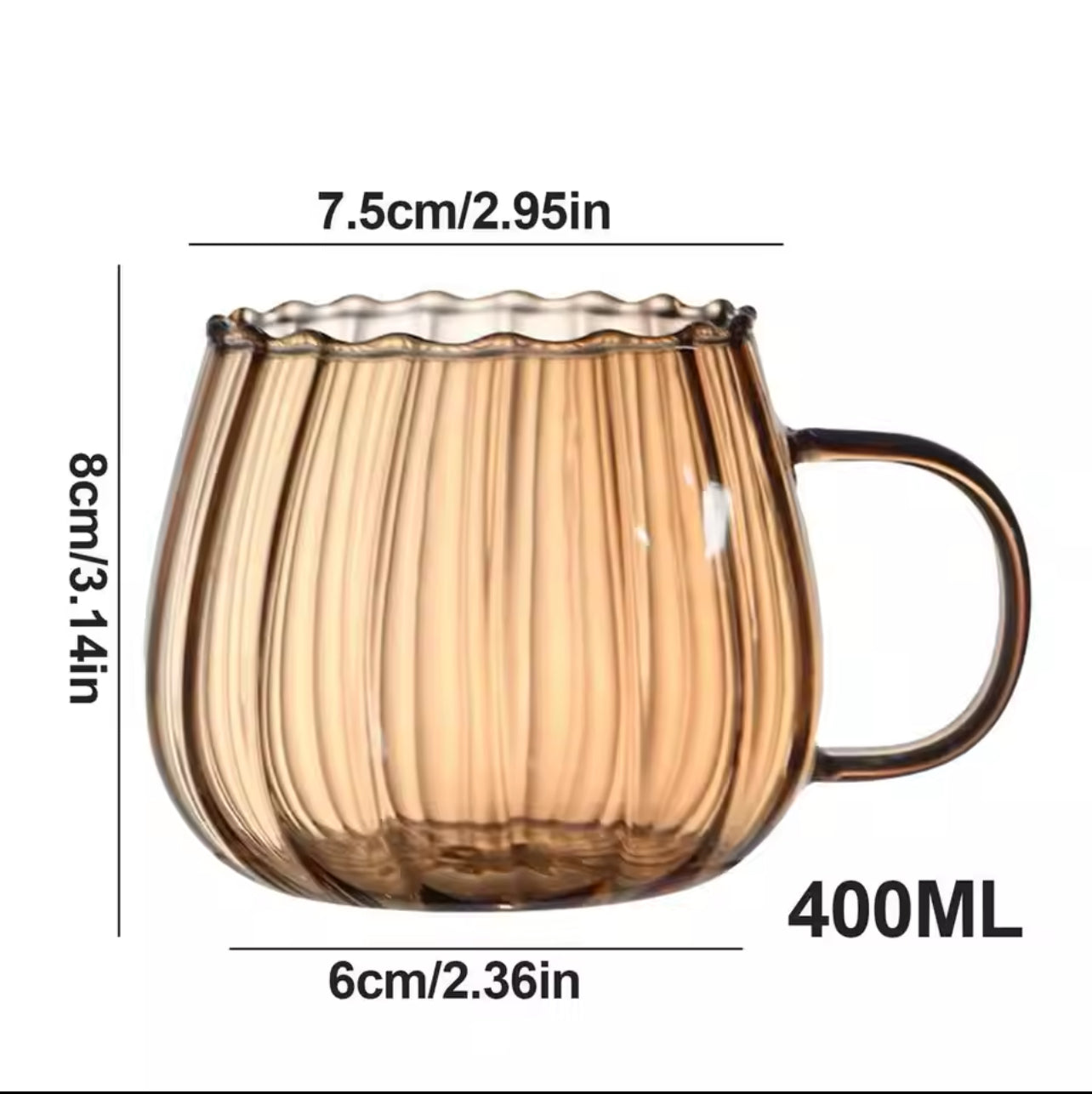 2pc-Trendy Glass Cup