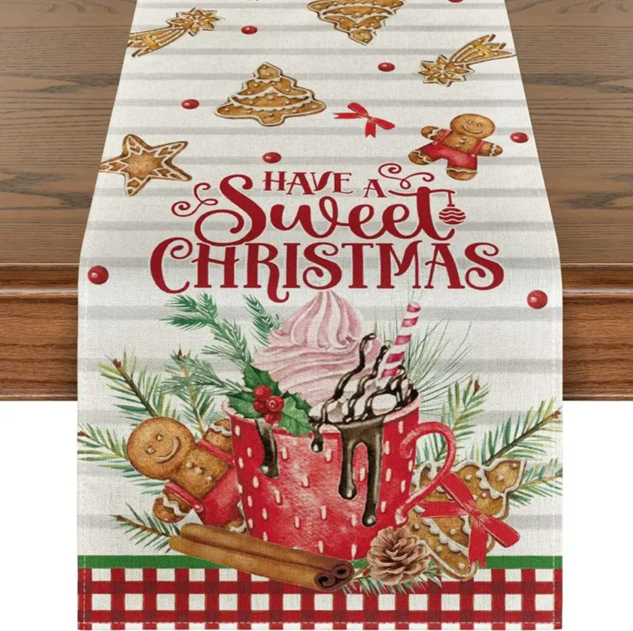 Christmas Table Runner- Linen