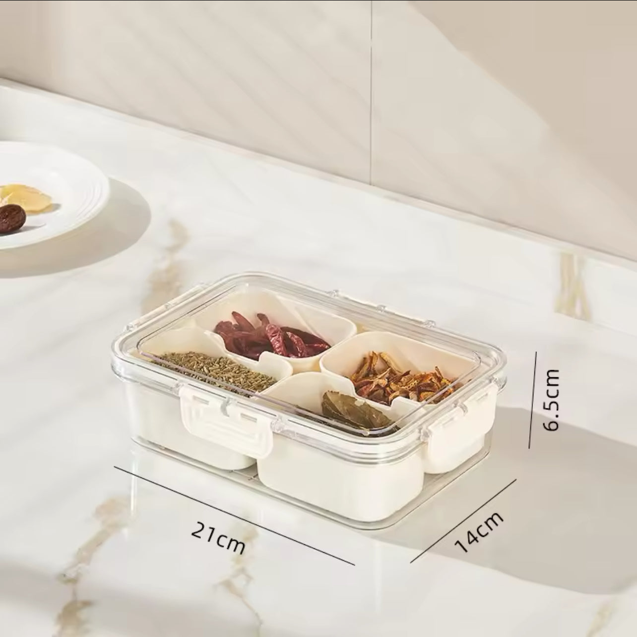 Snack Box w/divider & Lid