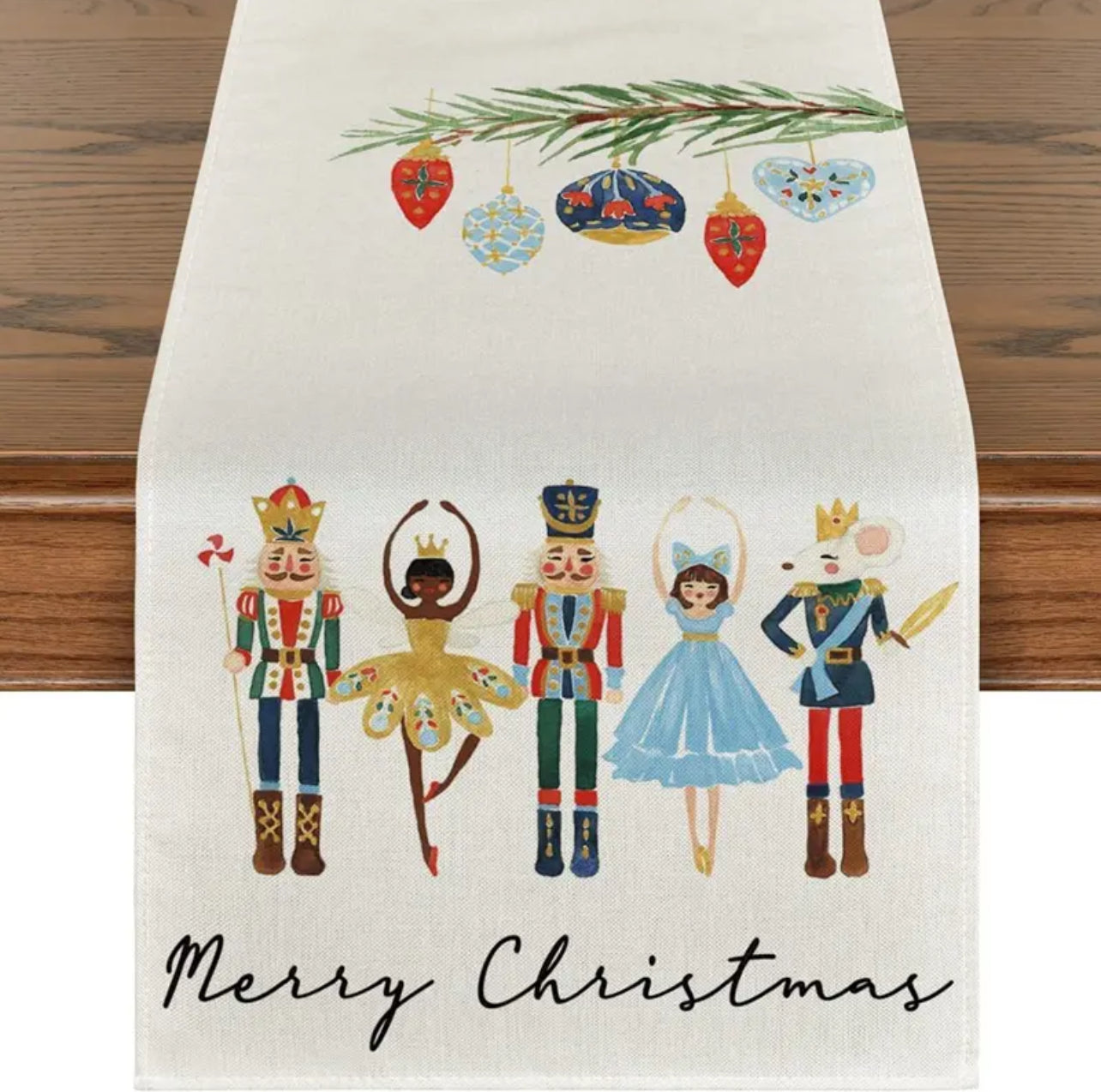 Christmas Table Runner- Linen