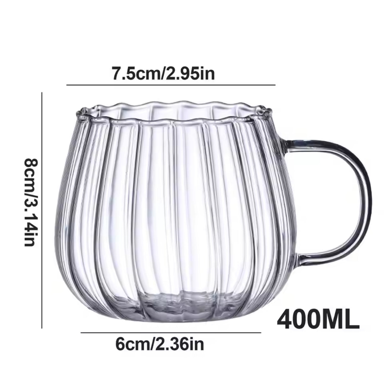 2pc-Trendy Glass Cup