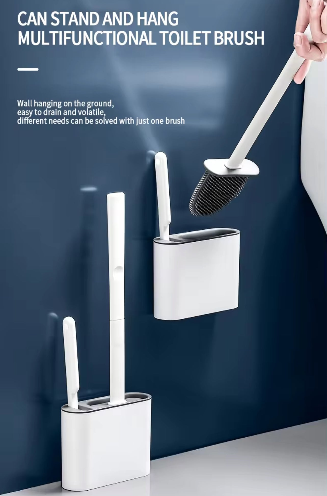 Silicone Toilet Brush Holder/Set