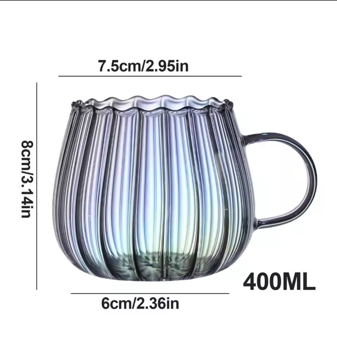 2pc-Trendy Glass Cup