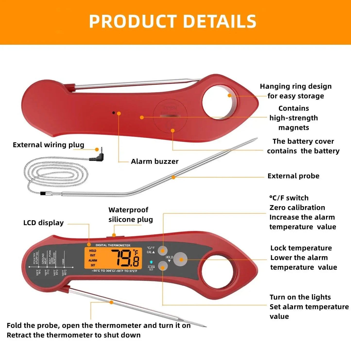 Digital Food Instant Read Thermometer