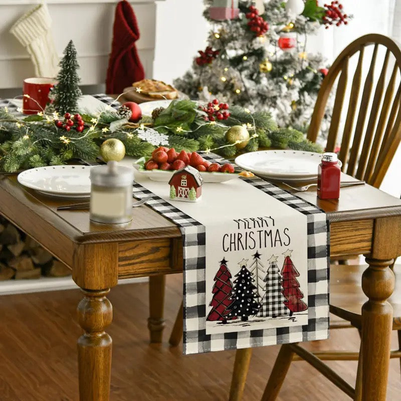 Christmas Table Runner- Linen