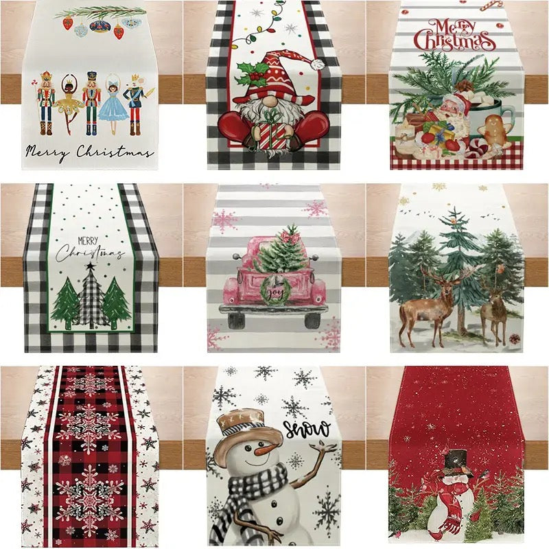 Christmas Table Runner- Linen