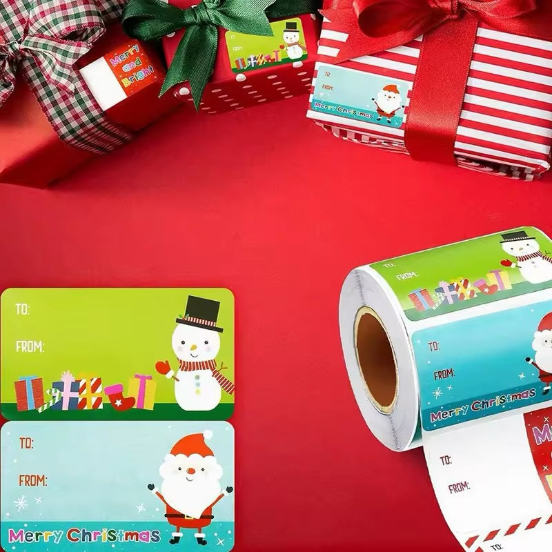 500pc Holiday Gift Tag Labels