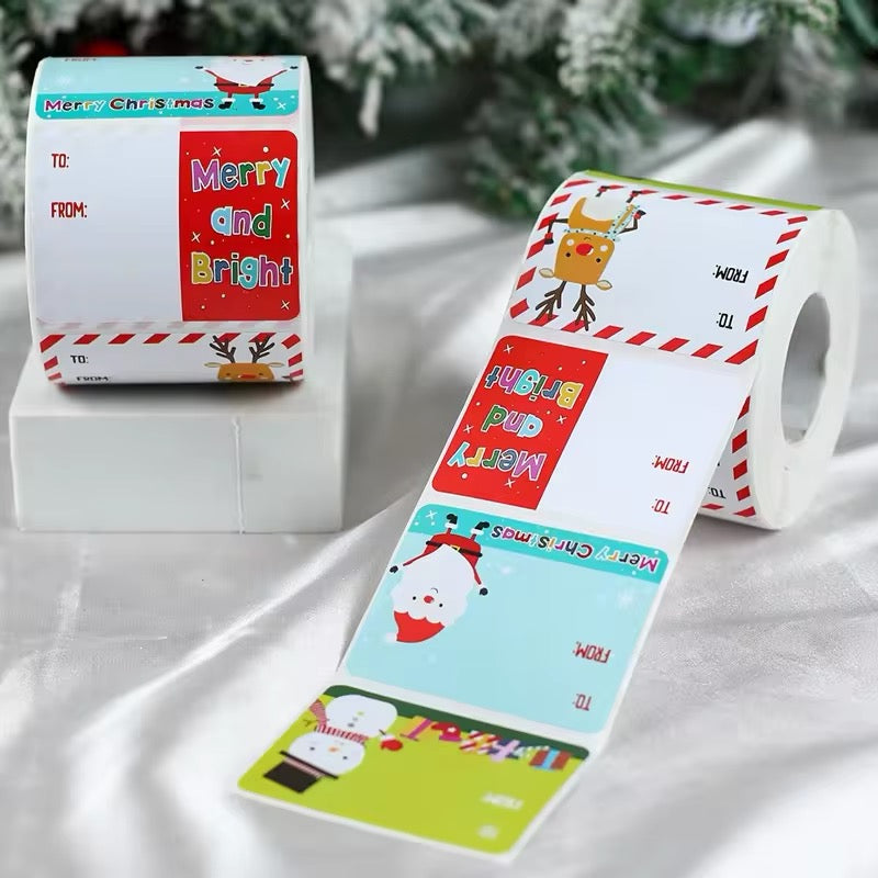 500pc Holiday Gift Tag Labels