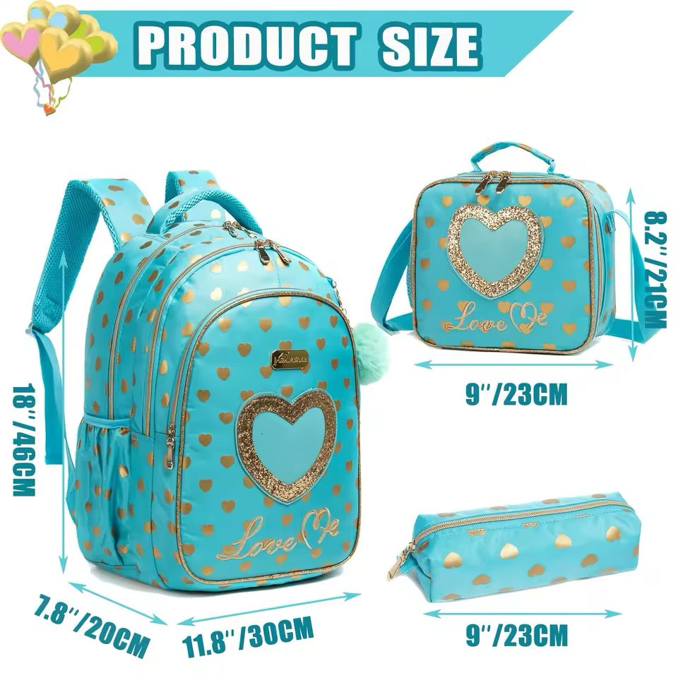 Girls Backpack w/lunch bag