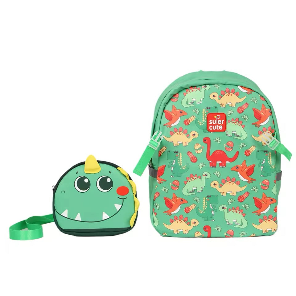 Toddler Cartoon Backpack W/messenger bag