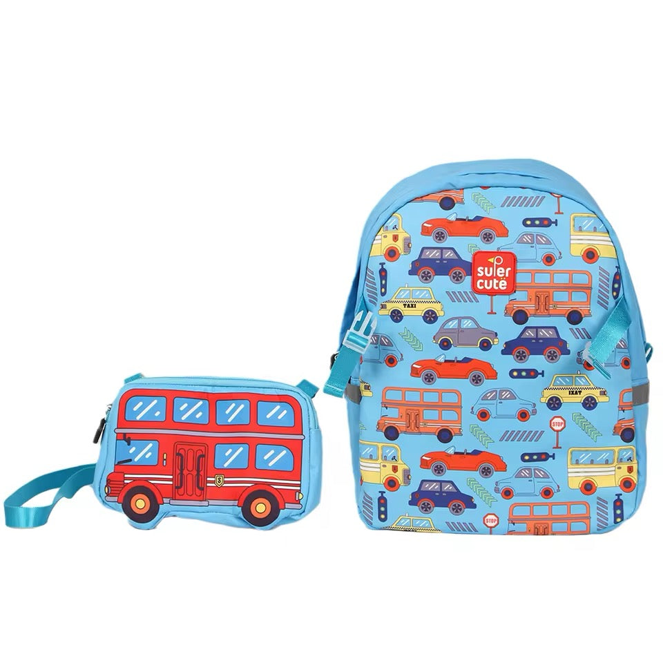 Toddler Cartoon Backpack W/messenger bag