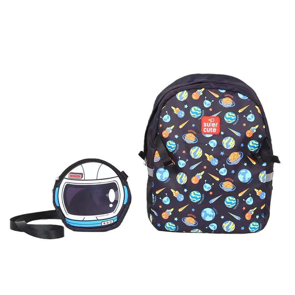 Toddler Cartoon Backpack W/messenger bag