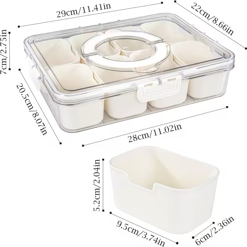 Snack Box w/divider & Lid