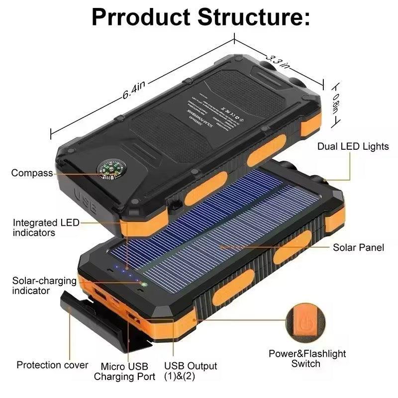 Lenovo 200000mAh Solar Power Bank